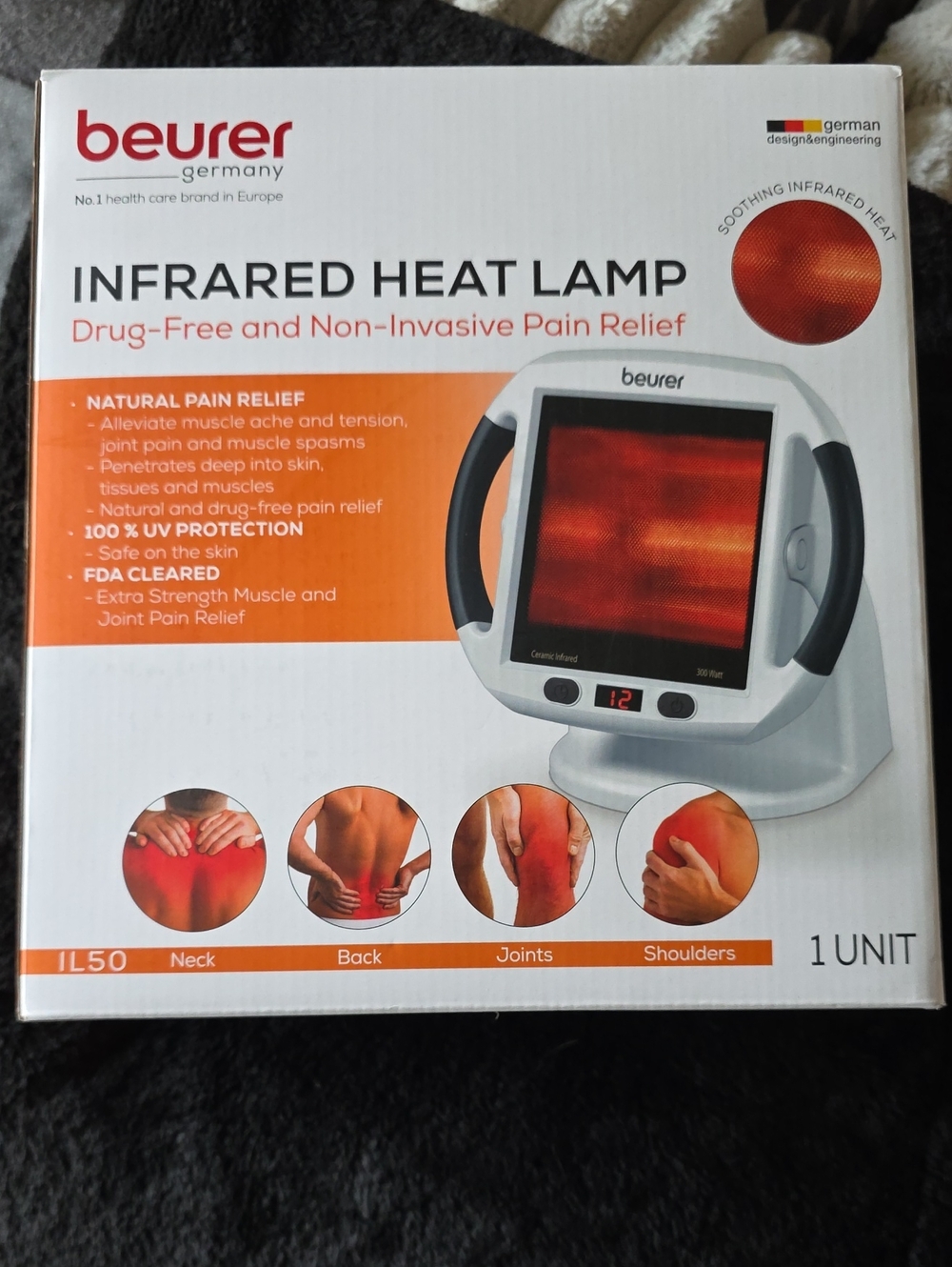 Infrared Heat Lamp IL50 – White with Red Heating Panel